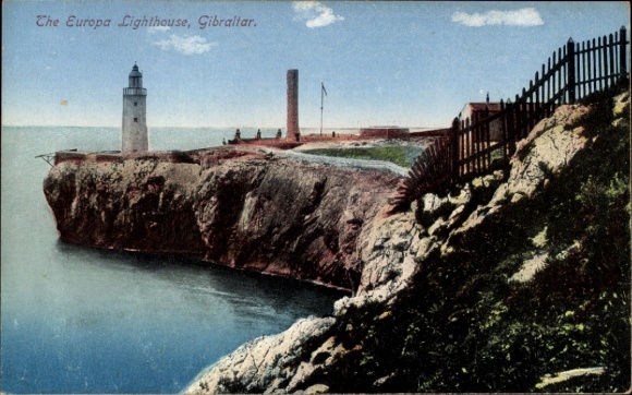 Ak Gibraltar, Leuchtturm, Klippe, Meer, Gibraltar