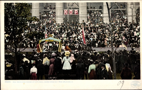 Ak New Orleans Louisiana USA, Rathaus, Mardi Gras Day