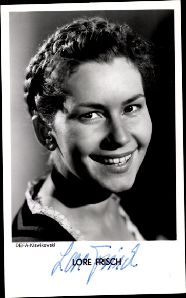 Ak Schauspielerin Lore Frisch, Portrait, Autogramm