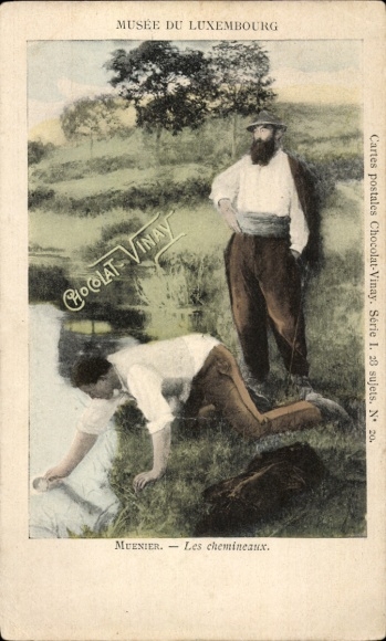 Künstler Ak Muenier, Landstreicher, Chocolat Vinay, Reklame