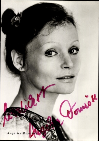 Ak Schauspielerin Angelica Domröse, Portrait, Autogramm