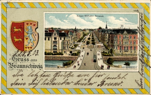 Wappen Litho Braunschweig in Niedersachsen, Kaiser-Wilhelm-Straße