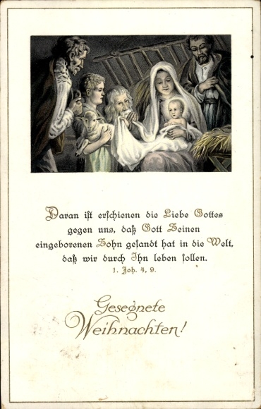 Ak Frohe Weihnachten, Maria, Jesuskind