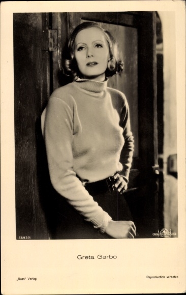 Ak Schauspielerin Greta Garbo, Portrait