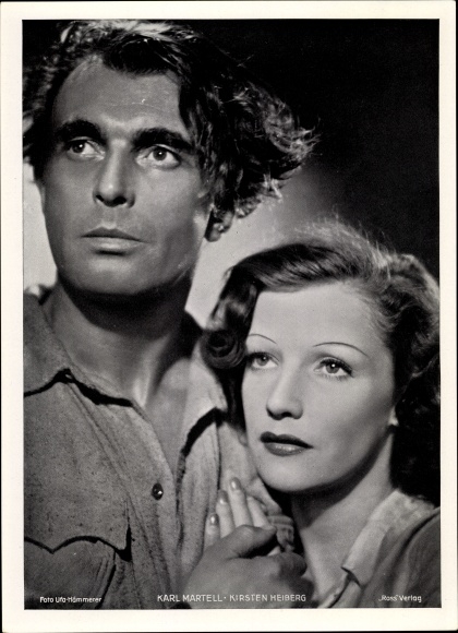 Foto Schauspielerin Kirsten Heiberg, Schauspieler Karl Martell, Portrait