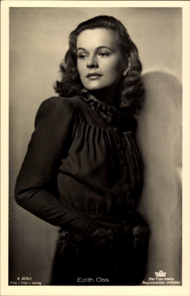 Ak Schauspielerin Edith Oss, Portrait