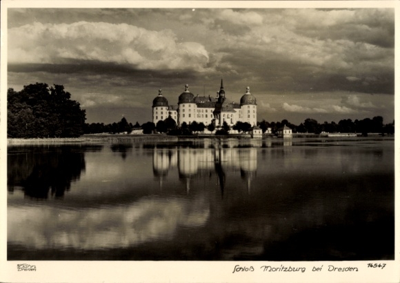 Ak Moritzburg in Sachsen, Jagdschloss, Walter Hahn 14547
