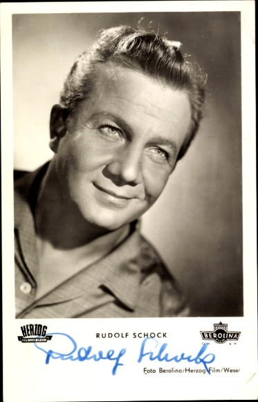 Ak Schauspieler Rudolf Schock in Der fröhliche Wanderer, Portrait, Autogramm