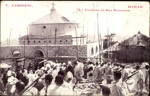 Ak Harrar Harar Äthiopien, Tombeau du Ras Mekonnen, Menschenmenge, Gebäude,  Äthiopien