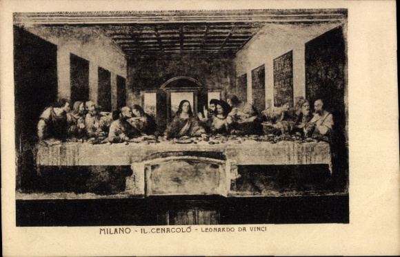 Künstler Ak Da Vinci, Das letzte Abendmahl