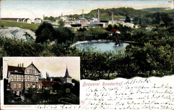 Ak Röderhof Huy im Harz, Gesamtansicht, Brauerei