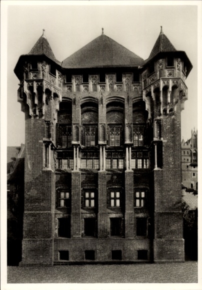 Ak Marienburg Malbork Westpreußen, Hochmeister-Palast, Marienburg, Ende 14. Jahrhundert