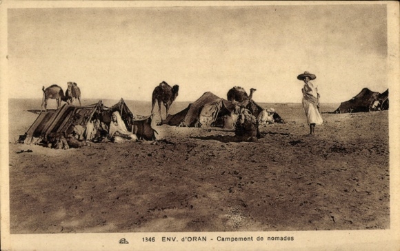 CPA Oran Algérie, Campement de nomades
