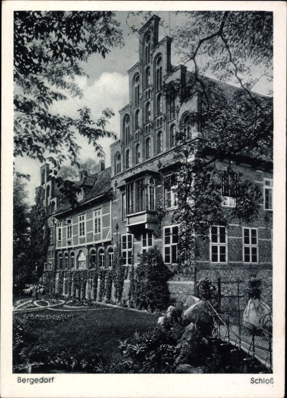 Ak Hamburg Bergedorf, Schloss   Architektur, Gartenanlage