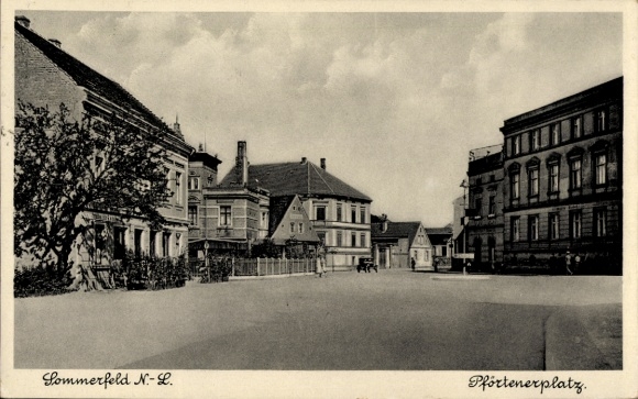 Ak Lubsko Sommerfeld in der Niederlausitz Ostbrandenburg, Pförtenerplatz