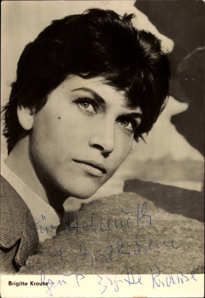 Ak Schauspielerin Brigitte Krause, DEFA, Simplon Tunnel, Portrait, Autogramm