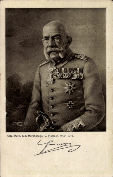 Künstler Ak Kaiser Franz Josef I., Porträt