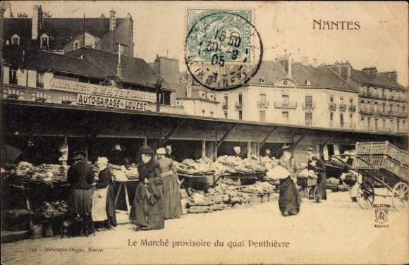 CPA Nantes Loire Atlantique, Le Marché provisoire du quai Penthièvre