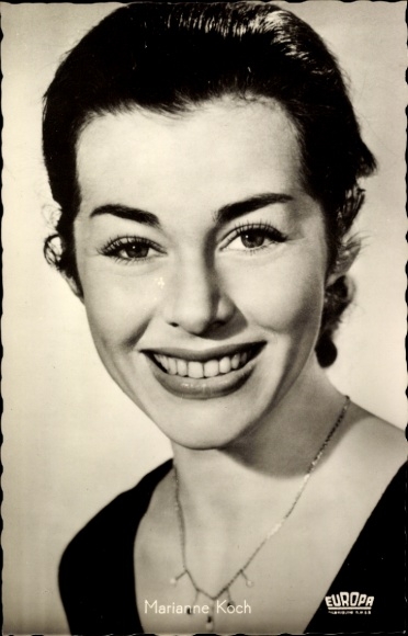 Ak Schauspielerin Marianne Koch, Portrait, Autogramm