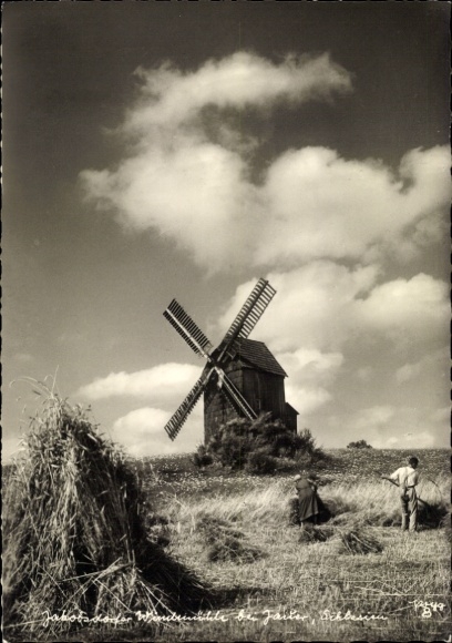Ak Jakubowice Jakobsdorf Jacobsdorf Kreis Falkenberg Oberschlesien, Windmühle