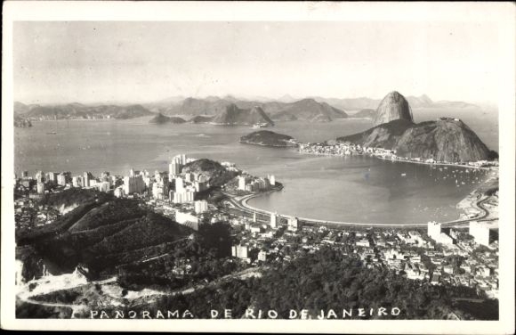 Ak Rio de Janeiro Brasilien, Panorama von  Berge, Wasser, Stadtansicht