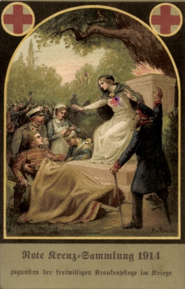 Künstler Ak Roessler, A. v., Rote Kreuz Sammlung, freiwillige Krankenpflege, Krankenschwester