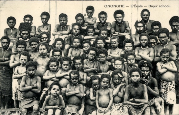 Ak Ononghe Papua Neuguinea, L'Ecole, Boys' School, Schüler der Jungenschule