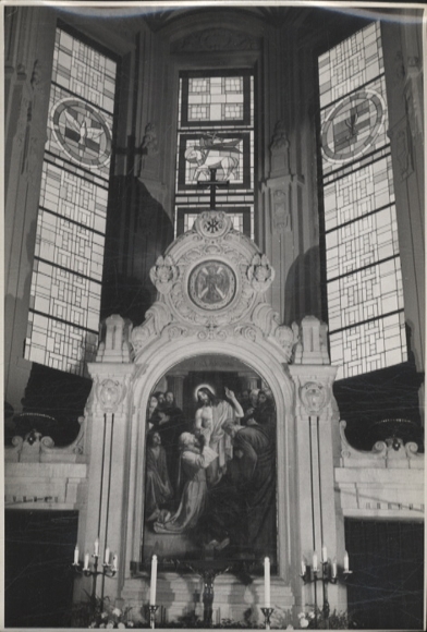 Original Foto Berlin Kreuzberg, Melanchtonkirche, Altar, um 1947