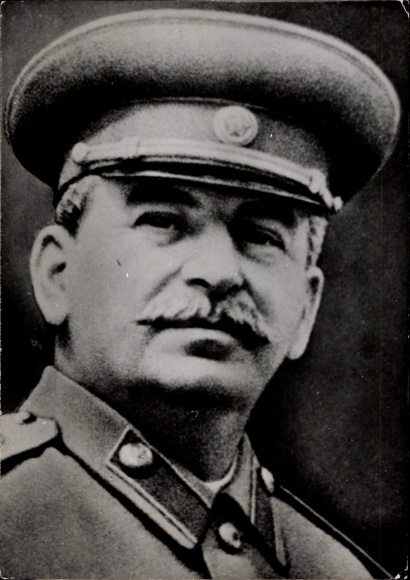Foto Josef Stalin, Portrait in Uniform, Uniformmütze, 1953