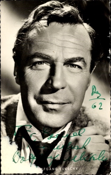 Ak Schauspieler Wolfgang Lukschy, Portrait, Autogramm