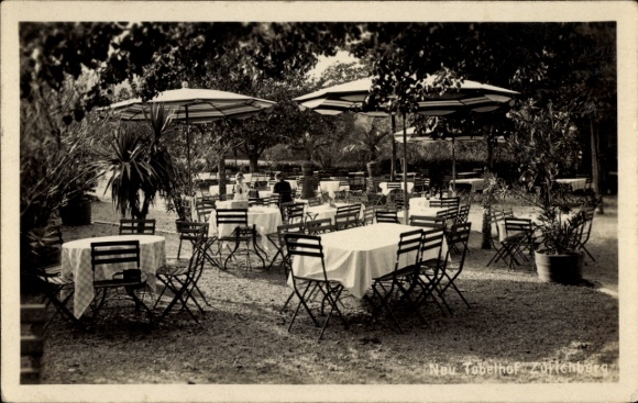 Foto Ak Zürich Stadt Schweiz, Zürichberg, Neu Tobelhof, Gartenlokal