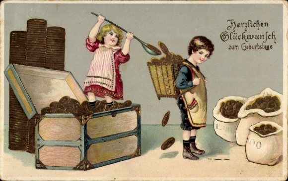 Ak Lössnitz Lößnitz Radebeul Sachsen, Glückwunsch zum Geburtstage 100