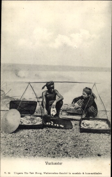 Ak Indonesien, Eiheimische, Händler