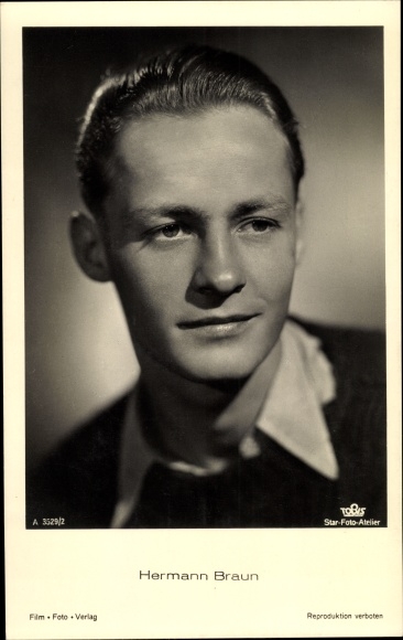 Ak Schauspieler Hermann Braun, Portrait