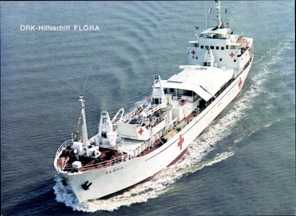 Ak Hilfsschiff Flora, Deutsches Rotes Kreuz, Bundesmarine