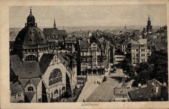 Judaika Ak Dortmund im Ruhrgebiet, Straßenpartie, Synagoge