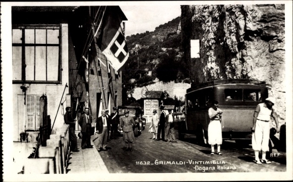 Ak Grimaldi di Ventimiglia Liguria, Dogana Italiana