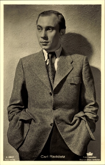 Ak Schauspieler Carl Raddatz, Portrait