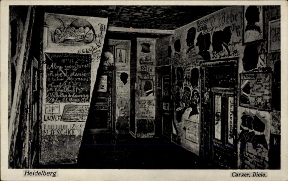 Studentika Ak Heidelberg am Neckar, Karzer, Diele