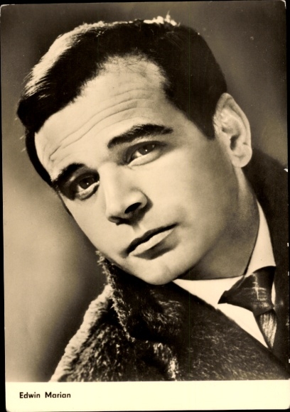 Ak Schauspieler Edwin Marian, DEFA Film, Jacke wie Hose, Mich dürstet, Reportage 57, Portrait