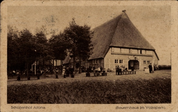 Ak Hamburg Altona, Schützenhof, Bauernhaus im Volkspark