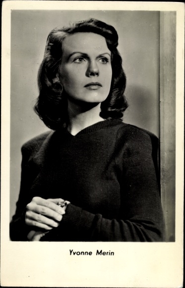 Ak Schauspielerin Yvonne Merin, Portrait