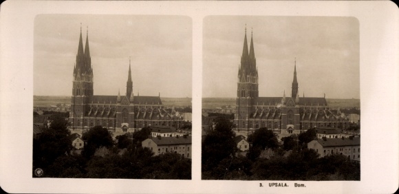 Stereo Foto Upsala Uppsala Schweden, Dom