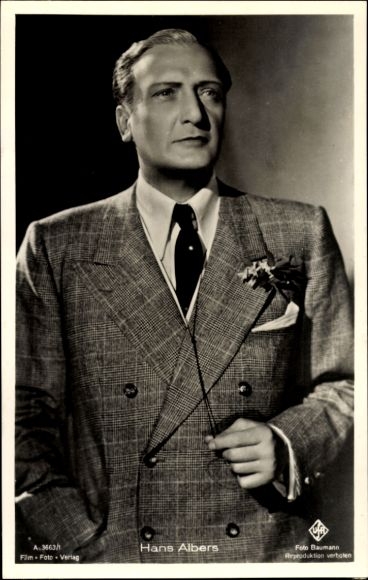 Ak Schauspieler Hans Albers, Portrait