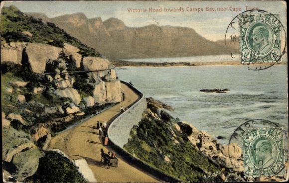 Ak Cape Town Kapstadt Südafrika, Victoria Road Richtung Camps Bay