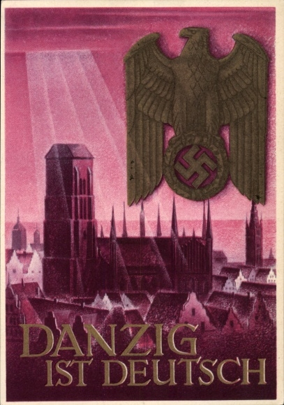 Ganzsachen Künstler Ak Klein, Gottfried, Danzig ist Deutsch, WHW