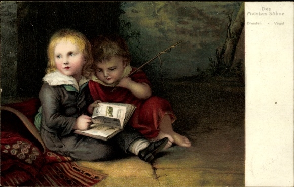 Künstler Ak Vogel, Des Meisters Söhne, Stengel