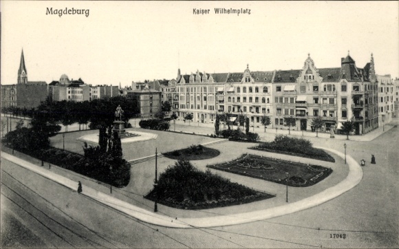 Ak Magdeburg an der Elbe, Kaiser Wilhelm Platz