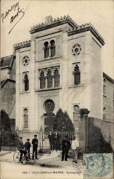 Judaika Ak Chalons sur Marne, Synagoge