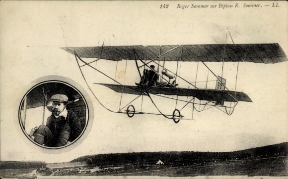 CPA Aviation, Roger Sommer sur Biplan R. Sommer